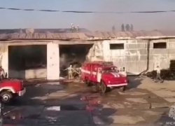 Склад винзавода загорелся в Темрюкском районе Краснодарского края 