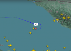 Американский самолёт «Посейдон» кружит над морем вблизи Туапсе и Сочи