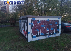 В Краснодаре закрасили английскими граффити мурал Крымского моста с надписью «Наш»