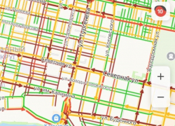 Краснодар застрял в десятибалльных пробках