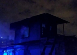 Ночью в Краснодаре в микрорайоне Гидростроителей сгорел гараж