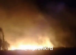  Под Краснодаром произошел сильный пожар 