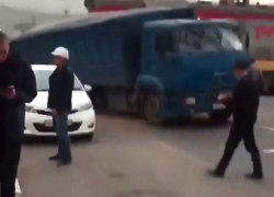 Поезд протаранил зерновоз в Новороссийске 
