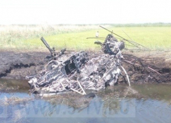  Появились первые кадры с места крушения вертолета на Кубани 