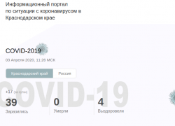 Заработал портал о коронавирусе на Кубани 
