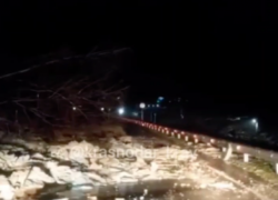 В Краснодарском крае на дорогу сошел сель