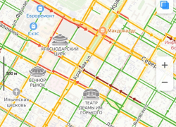 Краснодар встал в 7-бальных пробках в пятницу вечером