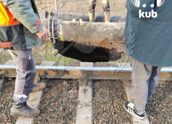 Очередной провал грунта образовался на улице Московской в Краснодаре