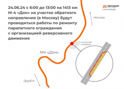 На трассе М-4 «Дон» в Краснодарском крае 24 июня введут реверсивное движение