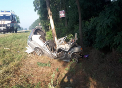 Водитель «Лады» погиб, врезавшись в дерево рано утром на трассе в Краснодарском крае