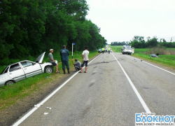 В Кореновском районе кубанская семья попала в аварию
