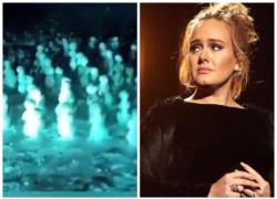 Хор кубанских снеговиков попросил певицу Адель не уходить со сцены