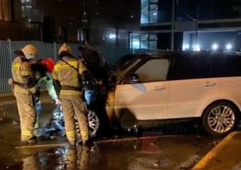 В Краснодаре сгорел Range Rover