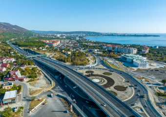 В Геленджике показали с высоты обновлённый участок трассы М-4 «Дон»