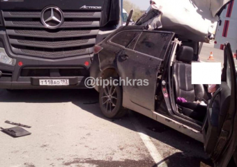 В ДТП с рейсовым автобусом на Кубани погиб мужчина 