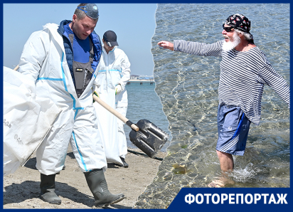 Туристы лезут в воду, а волонтеры убирают мазут: что происходит на пляжах Анапы в преддверии курортного сезона