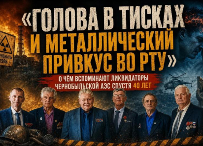 «Голова в тисках и металлический привкус во рту»: о чём вспоминают ликвидаторы Чернобыльской АЭС спустя 40 лет