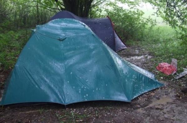 На Кубани палаточный лагерь форума «Регион 93» залило дождем