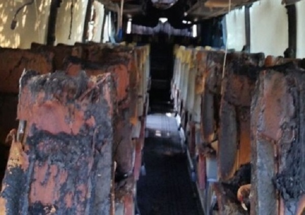 Под Анапой сгорел пассажирский автобус