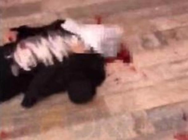 Последствия кровавой перестрелки в Армавире, в которой погиб офицер Росгвардии, сняли на видео