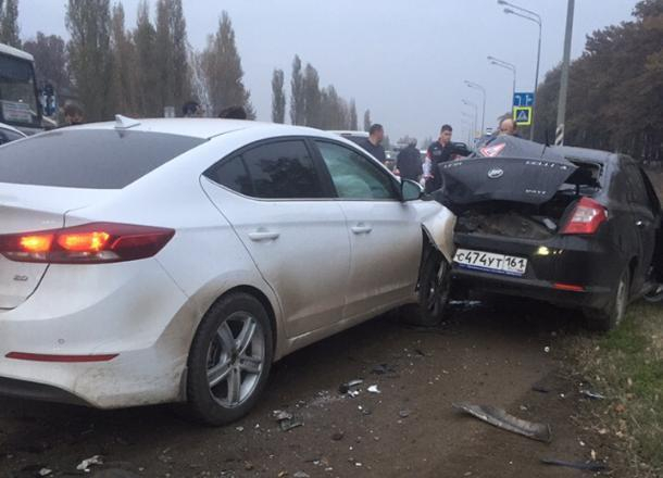 ДТП с участием шести автомобилей произошло под Краснодаром