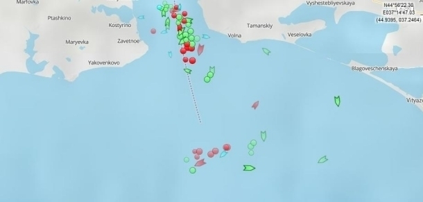 Место крушения сухогруза на Кубани нашли на карте