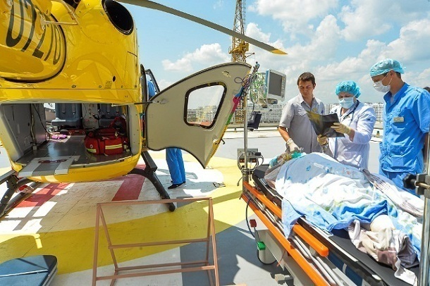 На Кубани пострадавшую в ДТП доставили на вертолете в Краснодар