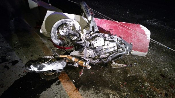 В Новороссийске мотоциклист на полном ходу врезался в бетонную плиту