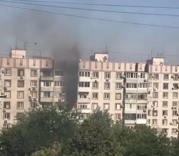В Краснодаре сгорела квартира на 6-ом этаже 9-этажного дома