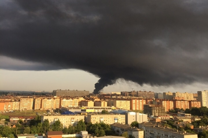Открытое горение на пожаре в Краснодаре устранили