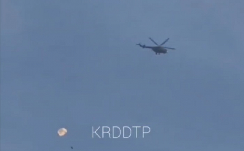 На Краснодар сбросили парашютистов с вертолётов 