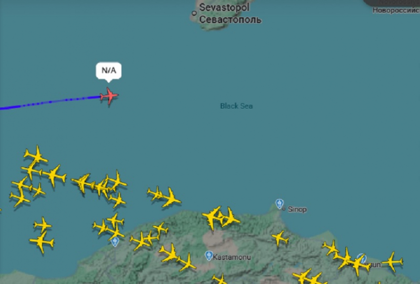 Патрульный самолёт США снова «засветился» в небе над Чёрным морем