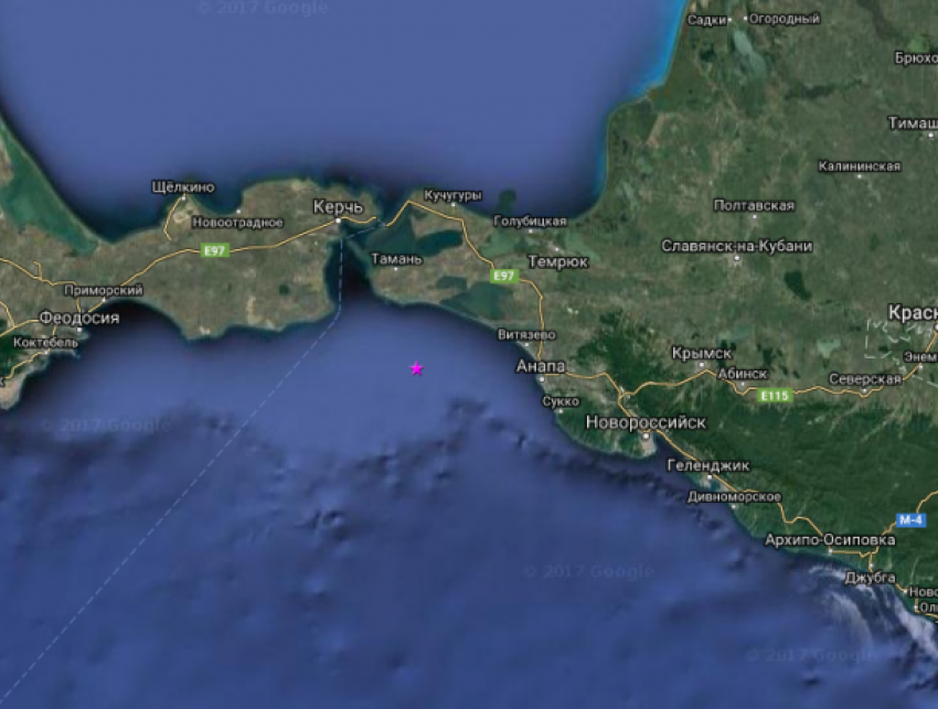  У берегов Анапы в Черном море произошло два землетрясения 