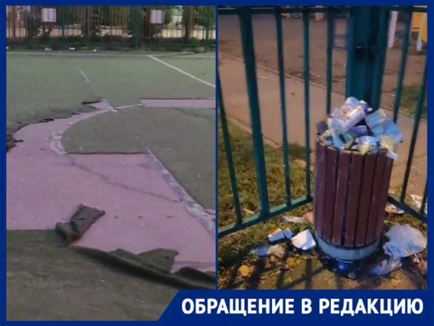 «Мусор убирают раз в полгода»: площадки для детей в Краснодаре зарастают отходами 