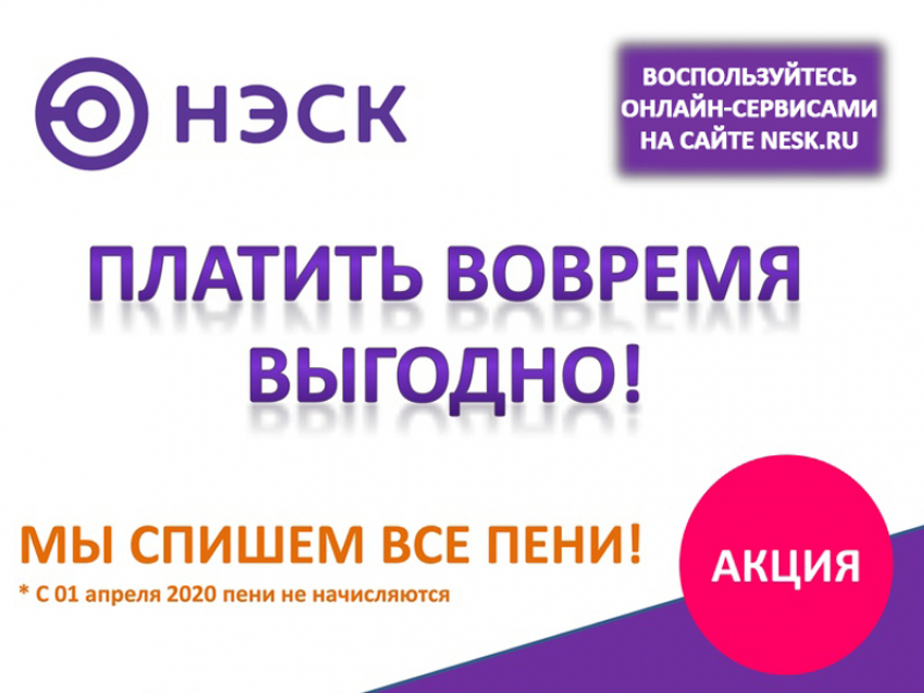 «НЭСК» запускает акцию «Платить вовремя выгодно!»