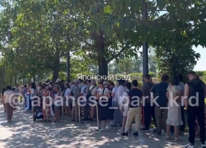 Краснодарцы и туристы выстроились в гигантскую очередь ради Японского сада