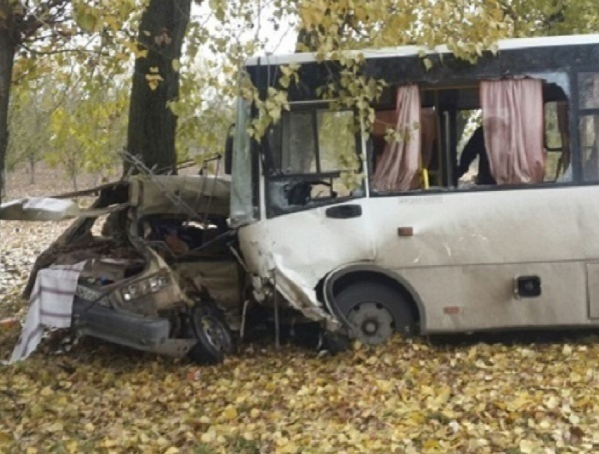 В Динском районе пассажирский автобус столкнулся с «Москвичом» 