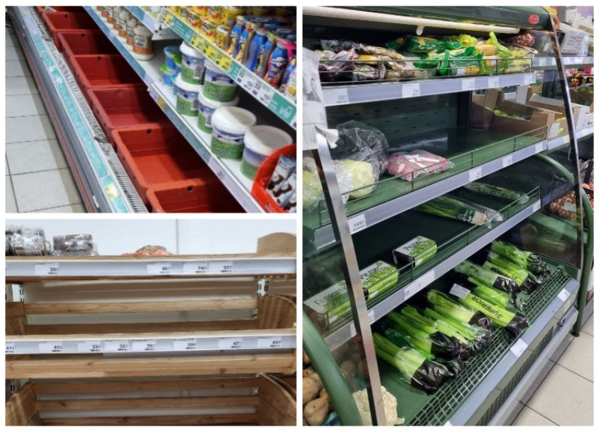Краснодарцы массово жалуются на пустые полки в продуктовых магазинах