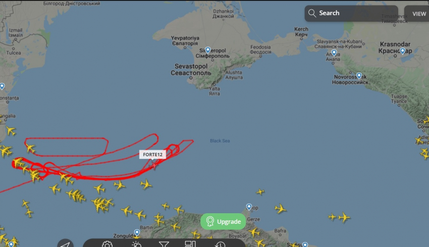 Самолёт-разведчик США заметили над Чёрным морем у Краснодарского края