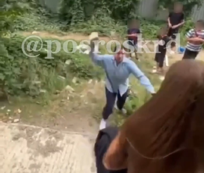 «Убери свой телефон»: женщина с кирпичом напала на подростков в Краснодаре 