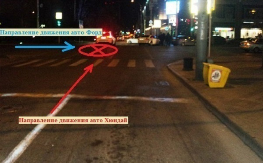 В центре Краснодара столкнулись две иномарки, пострадала 24-летняя девушка