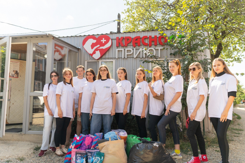 Не только стройка: волонтеры «НВМ» подарили животным из «Краснодога» день заботы