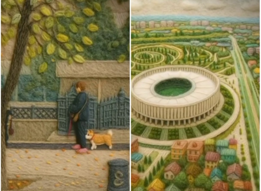 Парки, стадион и памятник собачкам: мэрия показала «вязаные» виды Краснодара