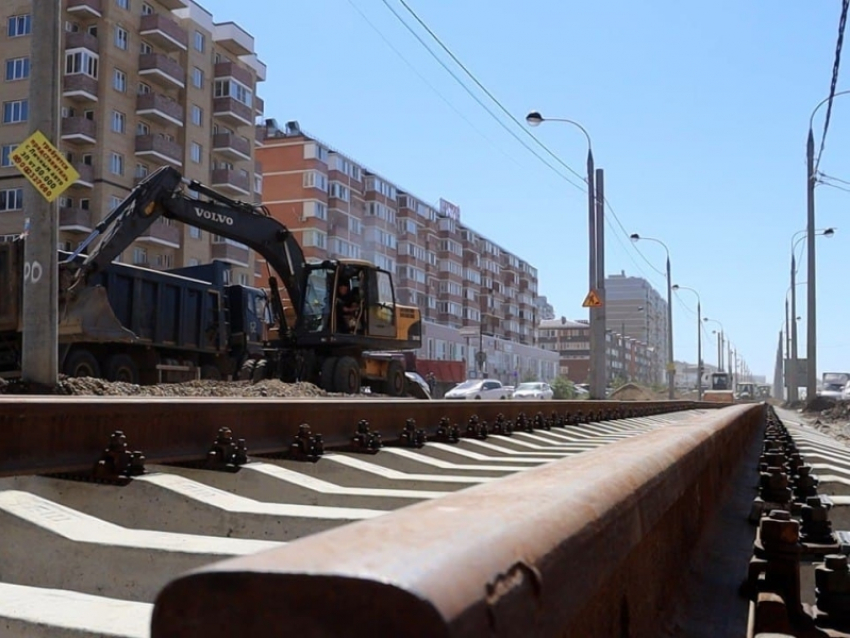 В Краснодаре полным ходом идёт строительство новой трамвайной ветки 