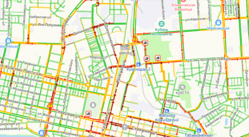 Пробки краснодар на карте в реальном времени. Краснодар пробки карта. Краснодар пробки 10 баллов. Час пик Краснодар.