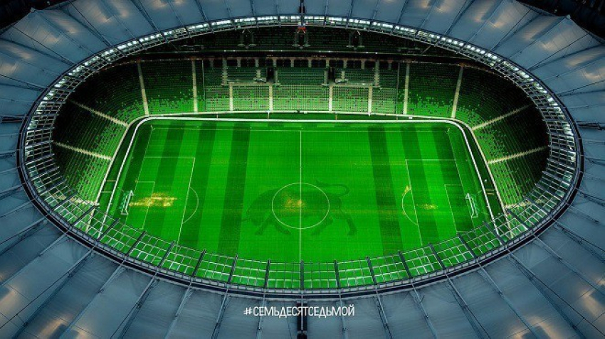 Гигантский бык появился на газоне стадиона «Краснодар» 