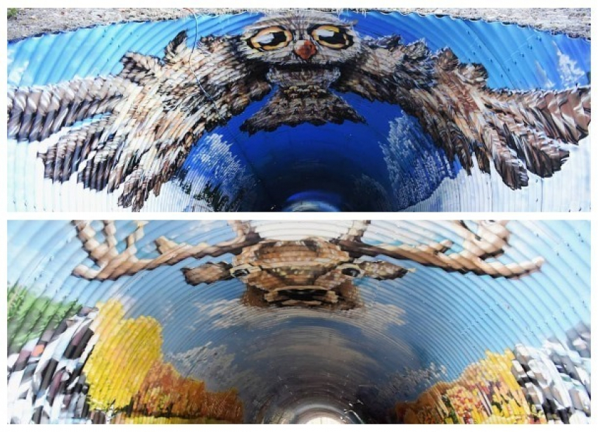 Художники из Краснодара превратили тоннель в «Роза Хутор» в арт-объект 