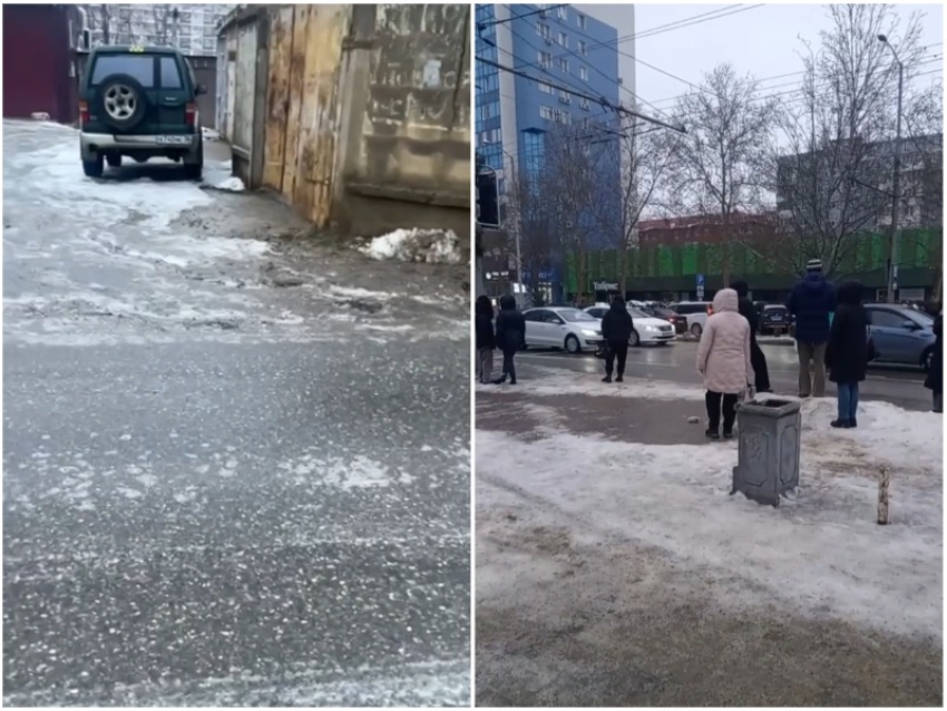 «Почти на коленях ползла на работу»: жители жалуются на костоломный гололед в Краснодаре 