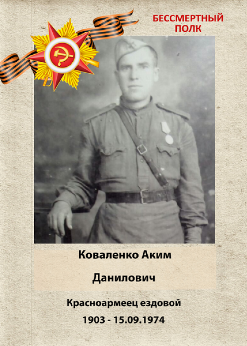 Аким Данилович Коваленко: Бессмертный полк Кубани