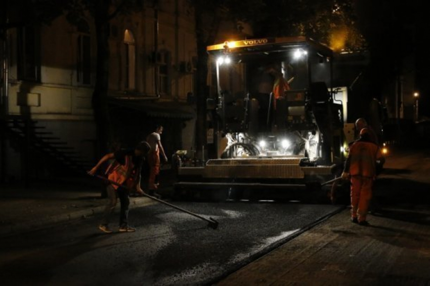  Ночные работы на дорогах Краснодара приблизили сроки сдачи магистралей 